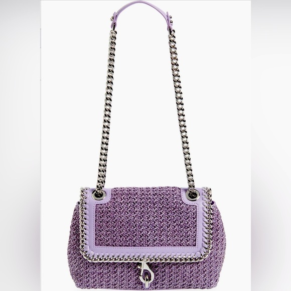 Rebecca Minkoff Handbags - Rebecca Minkoff Edie Whip Chain Faux Leather Crossbody Light Wisteria
